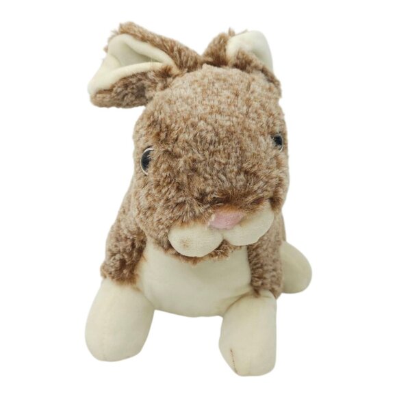 Kellytoy Rabbit 10" Plush Brown Realistic Sparkle Eyes Pink Nose Soft Stuffed To - Picture 5 of 12